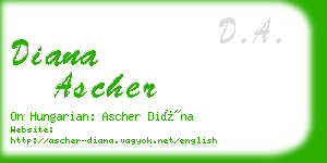 diana ascher business card